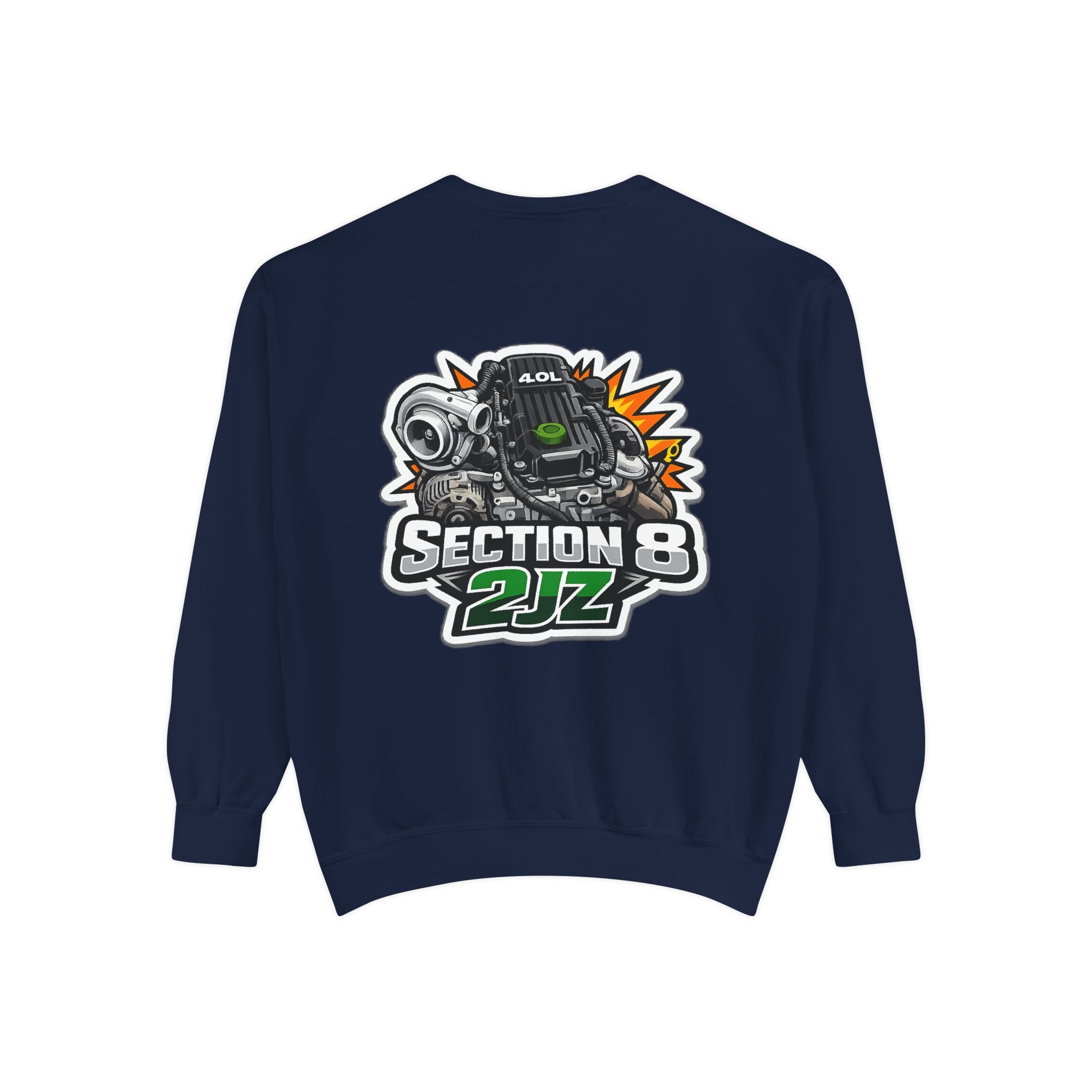 Section 8 2JZ Engine Sweatshirt – Automotive Crewneck for Car Enthusiasts
