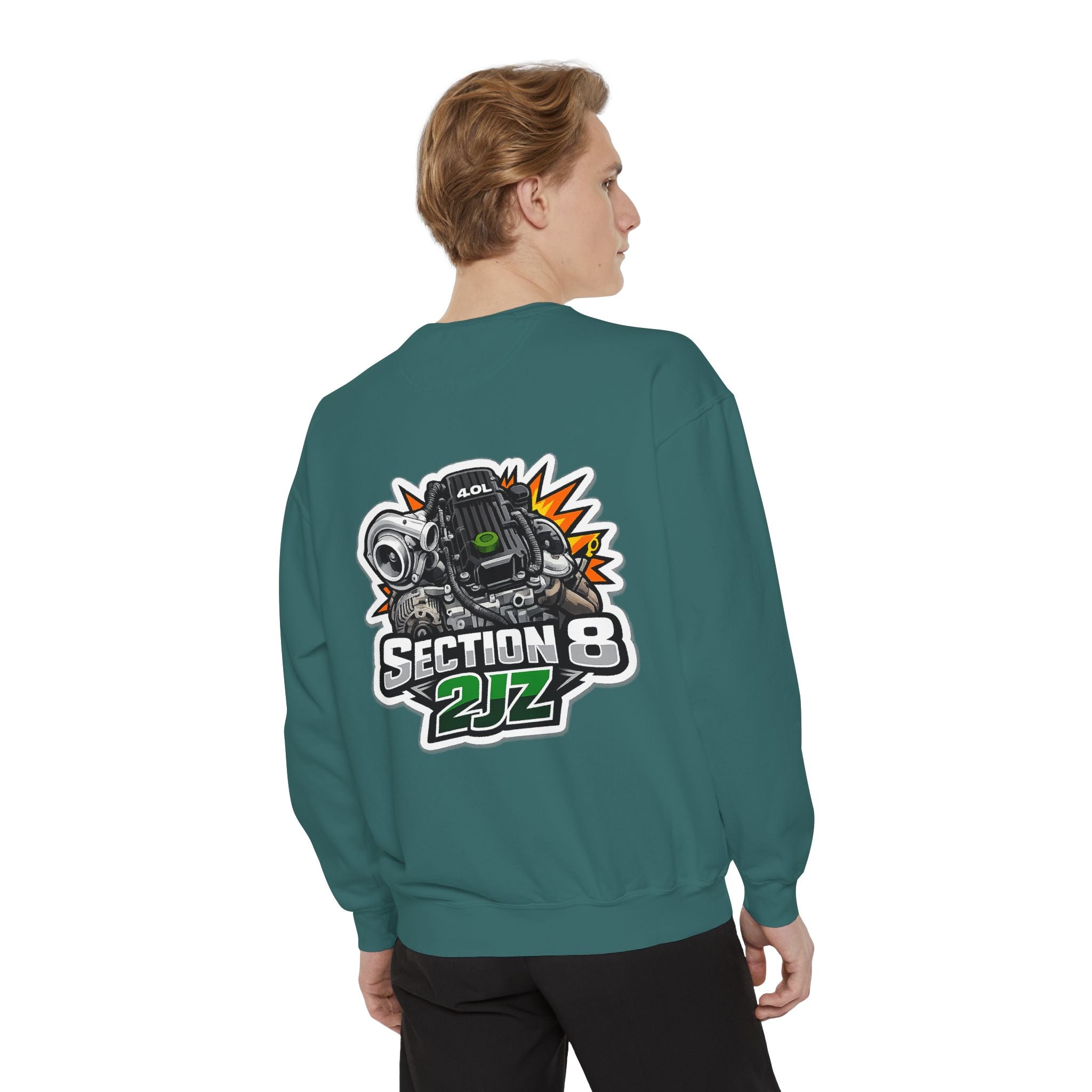 Section 8 2JZ Engine Sweatshirt – Automotive Crewneck for Car Enthusiasts