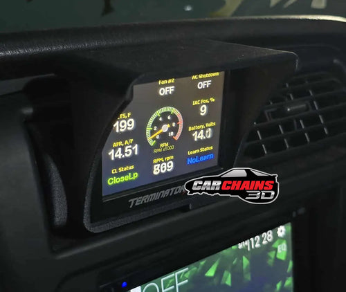 3D Printed Holley EFI 3.5 Inch Terminator X / Sniper Screen AC Vent Mount for 1997-2001 Jeep Cherokee XJ and TJ - CarChains3d