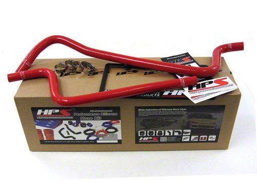 HPS Red Reinforced Silicone Heater Hose Kit Jeep 97-01 Wrangler TJ 4.0L Left Hand Drive