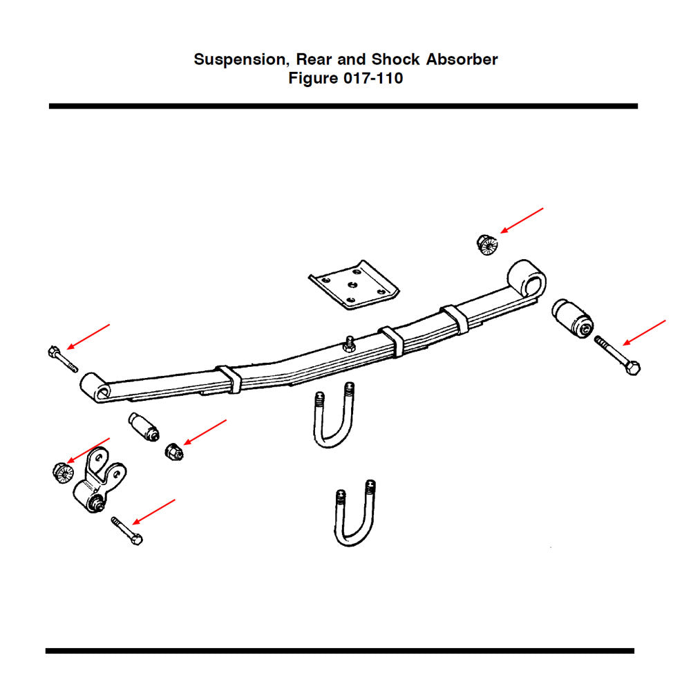 Leaf Spring Bolt Kit - Jeep Comanche MJ
